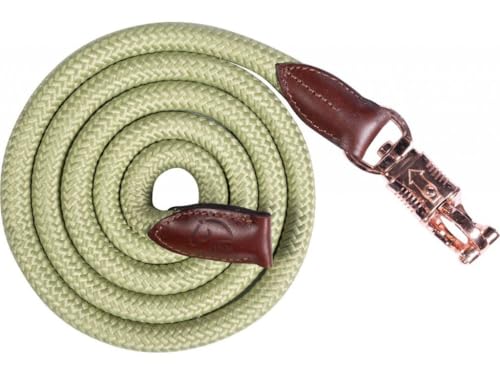 Longe HKM Edinburgh pistache de 180 cm avec mousqueton anti-panique pour cheval