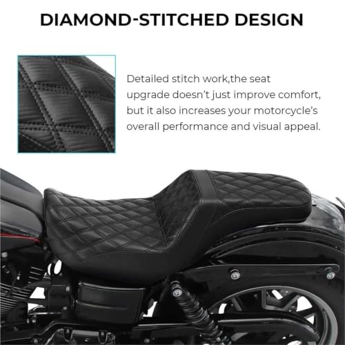 Sillín biplaza de alta resistencia y acabados premium para Dyna Super Glide 6