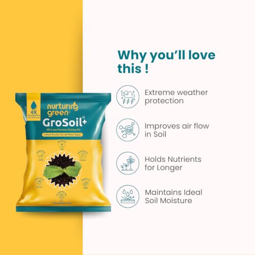 Image of Nurturing Green GroSoil+ Potting Soil Mix with Biochar, Makes 500gm Soil