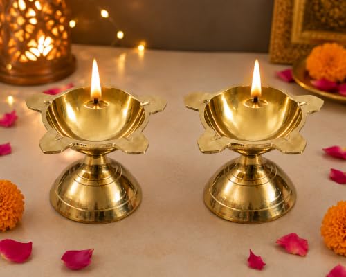 Best Brass Diyas: Brass vs Clay & Puja Essentials 6 URBAN INSPIRATIONS Brass Diya for Pooja & Mandir | Traditional De...