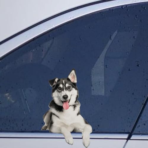 Image of Mixed Breed Siberian Husky Labrador Car Window Stickers Mixed Breed Siberian Husky Labrador Car Decal Animal Pet Window Decal Vinyl Decal for Car Truck Bumper Window Laptop Gift to Dog Lover