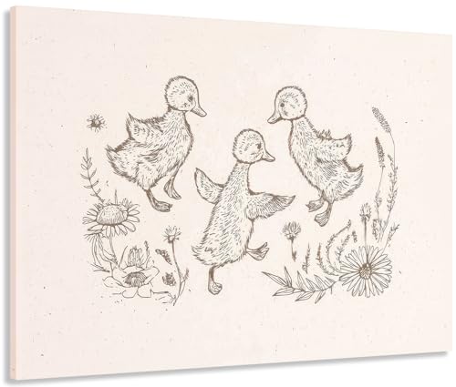 Framed Cute Duckling Canvas Wall Art 12X16in Ready to Hang - image 1