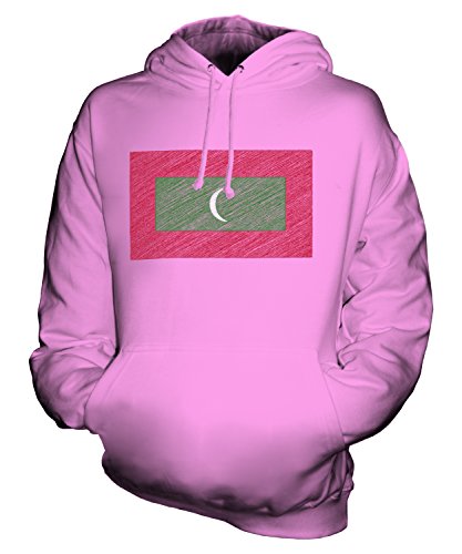 Sweat Maldives drapeau griffonné, pull à capuche au design graphique unique