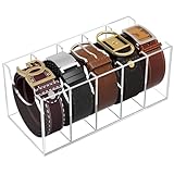 NIUBEE Organizador de cinturón, vitrina de 5 compartimentos para corbata y pajarita