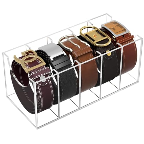 NIUBEE Belt Organizer, Acrylic Belt Storage Holder for The Closet,