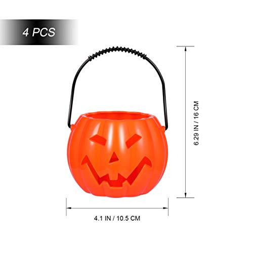 image for PRETYZOOM 4pcs Led Light Up Halloween Pumpkin Buckets Trick or Treat C