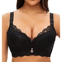 Sujetador de Encaje con Aros y Acolchado Suave para Mujer -