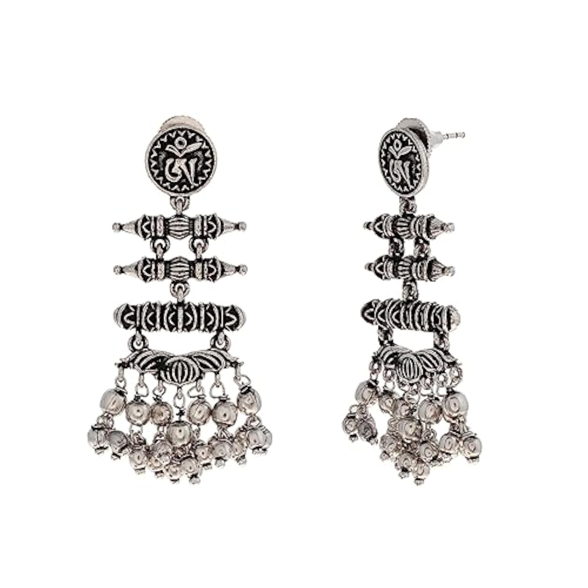 Bodhi Tashi Earrings, Spiritual Charm