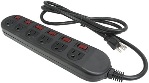 Rosewill 6 Outlet Power Strip with Individual Switches and 6-Feet Cord (RPS-210BL)