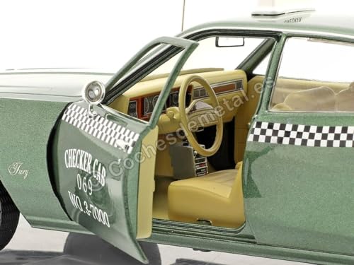 Modelo a escala 1:18 Plymouth Fury Taxi Verde miniatura 4