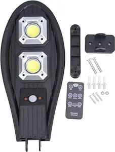 kh Solar Induction Wall Lamp 40w Cob LED Lights Outdoor, Human Body Induction Outdoor Street Lamp, Parking Lot Lights, Ip65 Waterproof Solar Security Wall Light with 3 Modes (Pack 1)