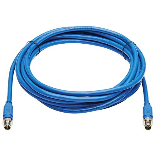 Câble Ethernet M12 X-Code Cat6a Tripp Lite 10G blindé IP68 PoE NM12-6A1-03M-BL - 2