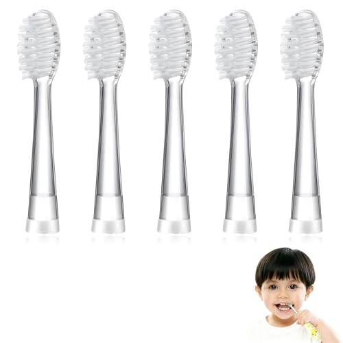 CJMUQHEHH - Seago SG513/SG977/SG2139/DT-BB1/DT-K6 Lot de 5 brossettes de rechange pour brosse à dents électrique, idéales pour les enfants de 6 à 12 ans