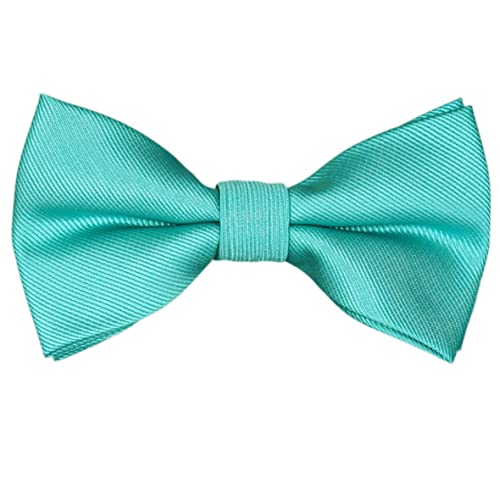 Image of Pre-Tied Adjustable Solid Tuxedo Bow Tie for Boys and Men