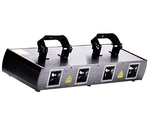 U`King Mini Four Holes DJ Disco Bühneneffekt Beleuchtung Schallstrahleffekt Aktiviertes Blitzlicht RGB LED-Musiklichter von DMX Control für die Weihnachtsfeier Pub Wedding Club Show