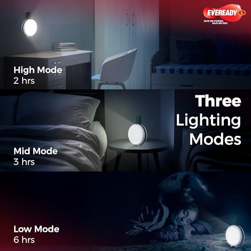 Image of Eveready Disclight HL84, 42W Emergency Rechargeable Lantern, 180 Illumination, USB Type-C Charging, Durable ABS Build, Silicon Hook, Overcharge & Deep Discharge Protection, Pack of 1
