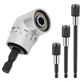 Right Angle Drill Attachment For Drill Impact Driver Extension Set Magnetic Bit Holder Locking Offse