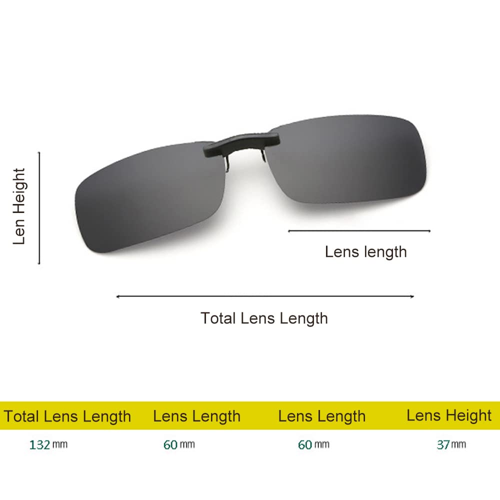 TopHomer Polarized Clip on Sunglasses Over Glasses, Anti-Glare UV400, for Men Women Driving Travelling Outdoor Sport - Image 2