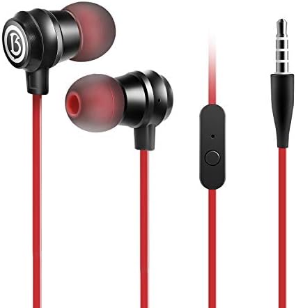 Earbud Headphones, Wired in-Ear Earbuds Headphones Noise Isolation Headsets Heavy Bass Earphones with Microphone Compatible with Most Smartphones All 3.5mm Devices