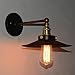 Produktbild Retro Wandleuchter, Vintage Retro Edison Loft Wandleuchten Lampenschirm, mit Verstellbare Kopf 1X Edison E27 Fassung, Deckenleuchte Lackiertem Eisen Regenschirm Lampenschirm