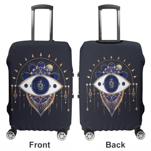 Evil Eye Blue Ancient Egyptian Travel Suitcase Protector Luggage Cover Protective Washable Anti-scratch Baggage Cover3