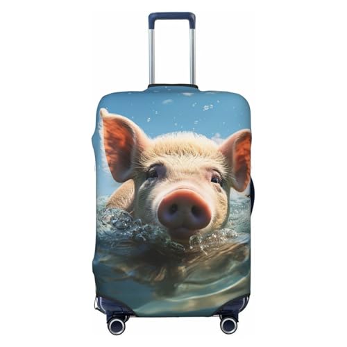 Smiling Luggage Cover for Suitcase Tsa Approved, Spandex Stretch Suitcase Protector Washable Baggage Covers Travel Luggage Sleeve Large Suit Case Cover Fit 18-32 Inch