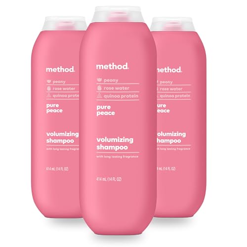 Image of Method Pure Peace Volumizing Shampoo - For Thicker, Fuller and Visibly Hydrated Hair - Sulfate Free and Safe for Color-Treated Hair - 14 oz, Pack of 3