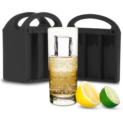 LEMONSODA Collins Ice Cubic Mold Maker - 6 Ice Spears - 100% Clear Ice - For Highball, Collins, Drinking Glasses - Gift Box | Easy-Made Ice Cubic | Food-Grade Premium Silicone | Dishwasher-Safe Cover