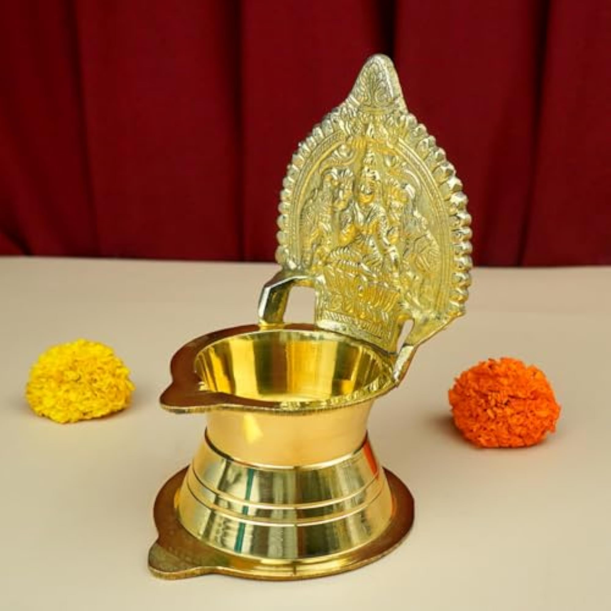 Kamakshi Oil Lamp, Large Decorative Piece