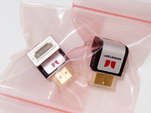 2-Pack of Monster Ultra-High Performance HDMI Right-Angle Adapter (No Frills packaging)
