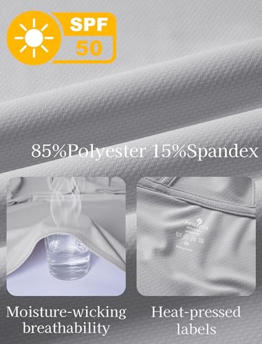 PINSPARK Men's UPF50+ Full Zip Outdoor Hoodies Lightweight Sun Protection Long Sleeve Jacket for Fishing Hiking with Pockets