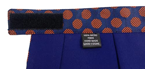Image of formal cravat set for men with pocket square Men's Cravat Necktie, Self Design Microfiber Dark Multi color Free Size