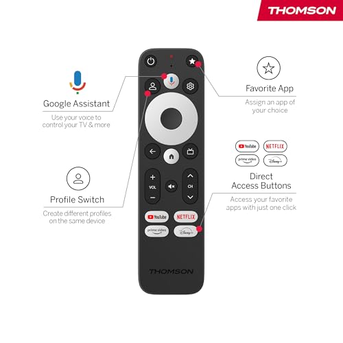 Image of Thomson Streaming Box Plus 270, Android TV (Googlecast, Bluetooth, IR Remote Control, HDMI, WiFi, H.264, HEVC H.265), 4K Streaming