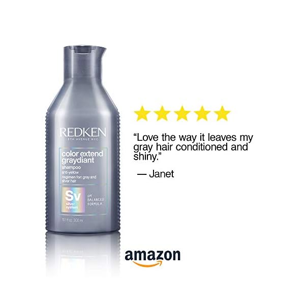 Redken Color Extend Graydiant Shampoo | For Gray & Silver Hair | Tones & Strengthens Hair | With Citric Acid | 10.1 Fl Oz