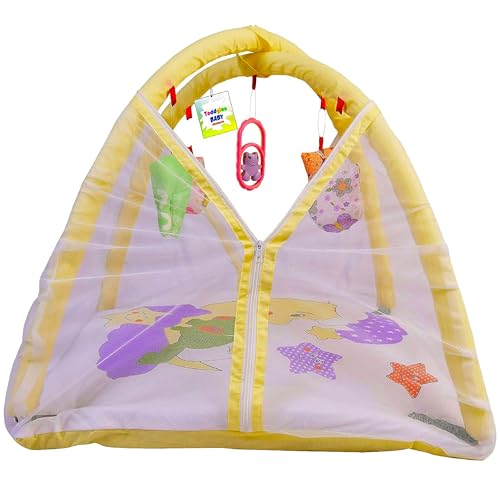 Image of Toddylon Baby Bedding New Born Bed | Mosquito Net | Mattress | Play Gym | Insect Protection | Infants Safety Net | Baby Boys Girls (0-6 Months)