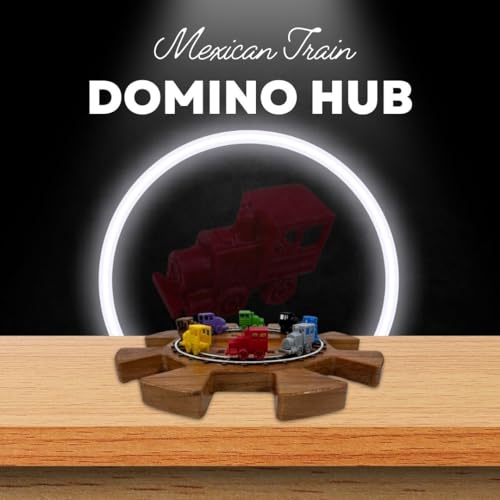 Centro de Dominó de Cerezo Macizo para 8 Jugadores miniatura 3