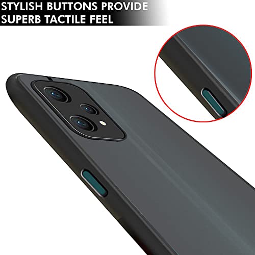 Image of TheGiftKart Translucent Hybrid Back Case Cover for Realme 9 Pro 5G | Smoked Matte Back | 360 Degree Protection | Protective Hard Back Case Cover for Realme 9 Pro 5G (PC & TPU | Black Bumper)