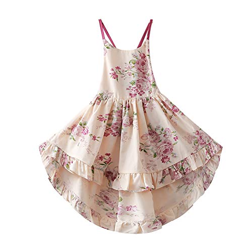 Arbag Summer Girl Bandage Backless Sweet Floral Print Casual Dress