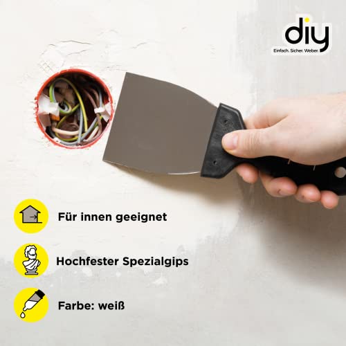 WEBER | Elektrikergips 5 kg | schnell härtend, abbindend & sehr weiß | für den Innenbereich | Baugips Modellgips Hobby Gips