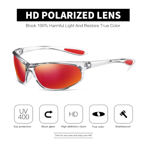 Image of FAGUMA Polarized Sports Sunglasses For Men UV400 Protection | Cycling Driving Fishing