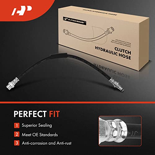 A-Premium Clutch Hydraulic Hose Line Compatible With Bmw 3-Series 320I 2001-2005 323I 325I 328I 330I 323Ci 325Ci 328Ci 330Ci 325Xi 330Xi M3 X3, Replace# 21521165507, 21526751481 #TOP6