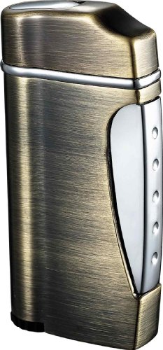 Visol Nolet Satin Nickel Wind-Resistant Torch Flame Lighter
