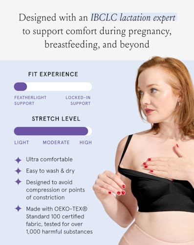 The Effortless Bra for Pregnancy, Postpartum & Nursing, Soft, Seamless, Stretchy & Wireless Pull-Down Maternity Bra2