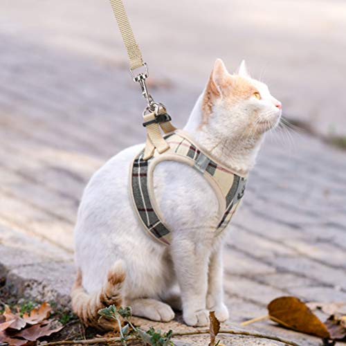 PUPTECK Soft Mesh Cat Harness and Leash Set, Escape Proof Vest Harnesses for Outdoor Walking with Classic Plaid Pattern⦠- Image 8