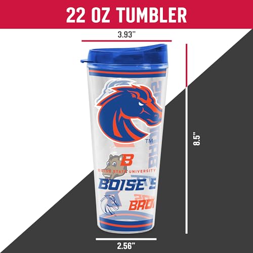 Image of Rico Industries NCAA College Double Wall Mayhem 16oz Or 20oz Tritan Tumbler W Lid