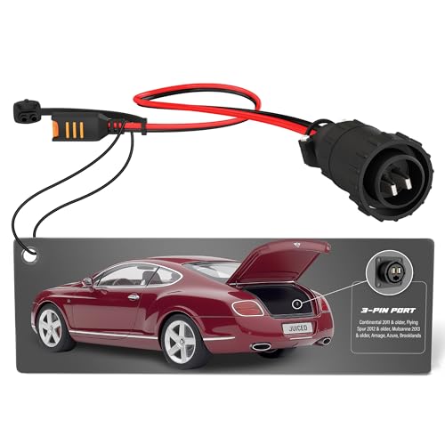 JMR Adapter for Bentley Continental GT Flying Spur Mulsanne Compatible with CTEK (3-Pin Port, No Indicator)