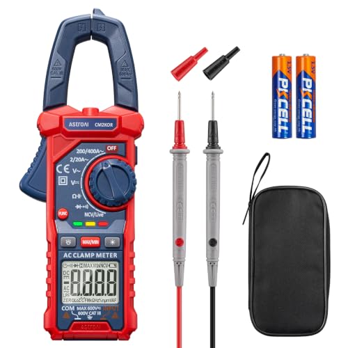 Image of AstroAI Clamp Meter 2000 Counts Auto-Ranging with NCV Backlit, CAT III 600V