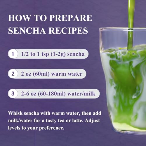 Image of YEDOENSIS Sencha Powder - Organic Japanese Green Tea Powder, Vegan, Gluten-Free (40g)