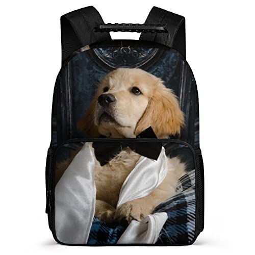 CABULE Mochila escolar para niños Mochila para computadora portátil Golden Retriever Mochila para niños Mochila informal para hombres y mujeres escolares (40x28x16cm) Mochila escol Cover