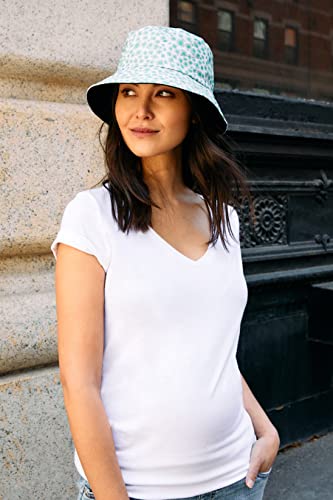 Motherhood Maternity Women's Maternity Soft And Stretchy Short Sleeve Tee Shirt Pregnancy Top-1, 2, Black, White, Heather Grey 3 Pack, Medium #TOP3